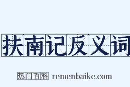 扶南记反义词是什么意思的图片